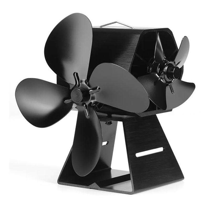 28T Twin Fan 8 Blade Stove Fan 198mm Tall