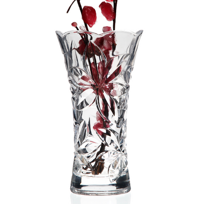Flower Design Cut Glass Vase