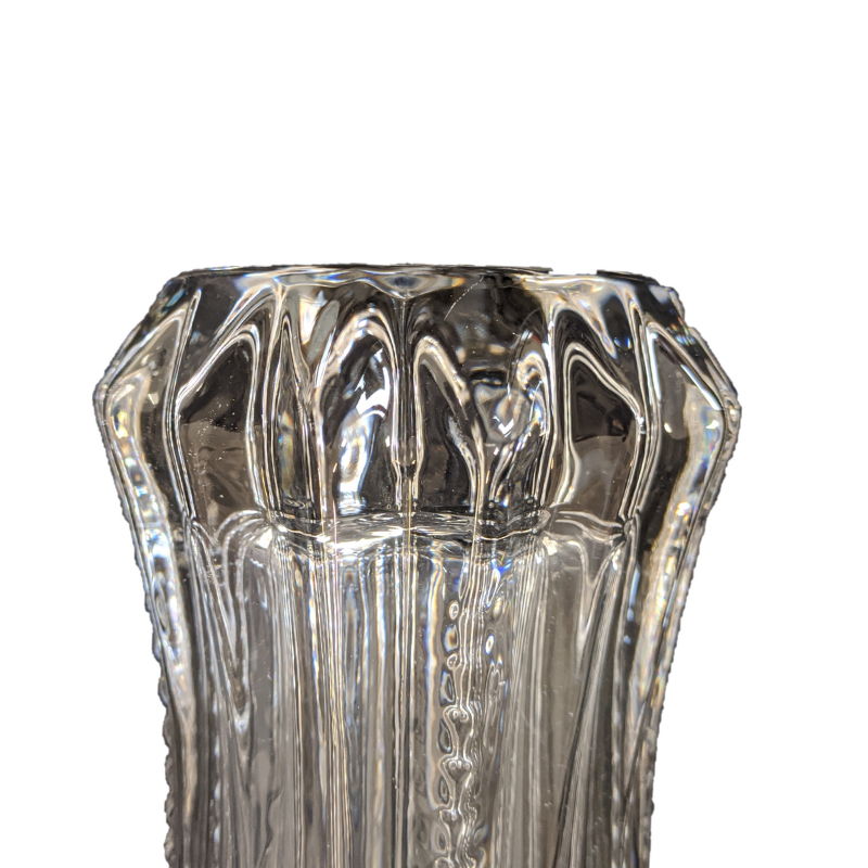 Star Design Vase with Cut Glass